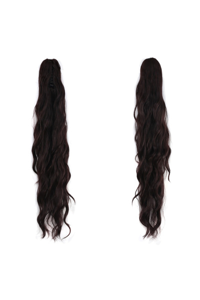online kapsulavm avm alışveriş Buckle-Strapped Layered Cut Ponytail / Red Brown