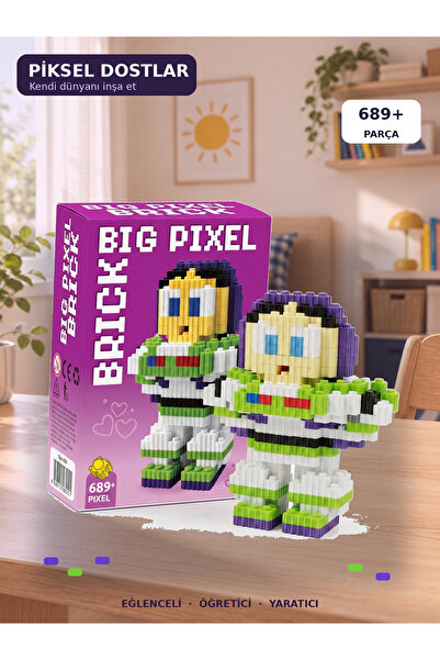 Öz-bal Uzay Kahramanı 3D Piksel Blok Yapım Seti 689+ Parça Lego Yapboz Figür ...