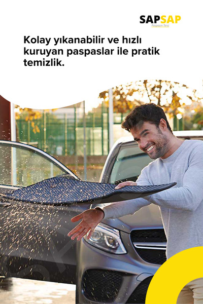 Mercedes-Benz GL-class X164 2006-2012 7-Kisilik Uyumlu 3D Özel Kesim Koku Yapmaz Su Geçirmez Havuzlu EVA Oto Paspas - Siyah