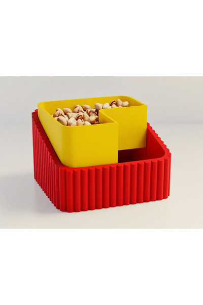 Bezos 3D Printing Peanut Bowl - Dual Chamber Shell Separator Presentation Bow...