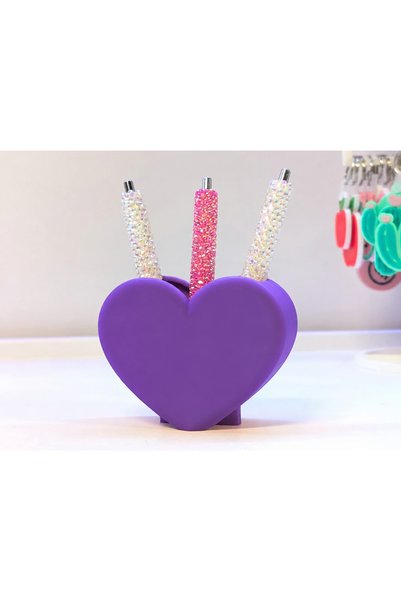 Generic Brand Suport pentru pix în formă de inimă cu imprimare 3D - Organizat...