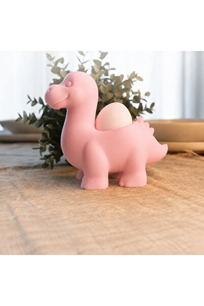 Bezos 3D Printed Dinosaur Egg Cup - Cute Eggosaurus Egg Holder-Pink