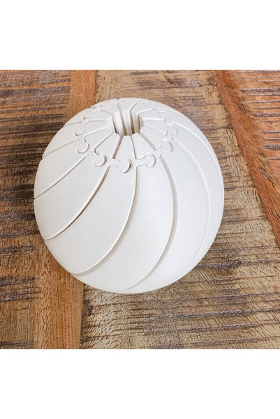 Bezos 3D Printing Stress Sphere - Expanding Mechanical Stress Sphere-White