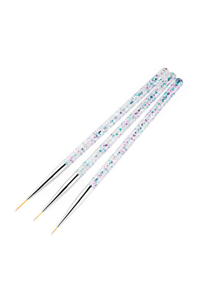 Generic Brand Σετ 3 πινέλων για nail art, για γραμμές, περίγραμμα, τελείες, 1...