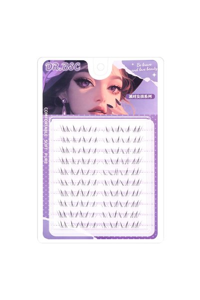 Choice Glue Natural Fox-style Lower Eyelashes Segmented Mixed Length Lashes H...