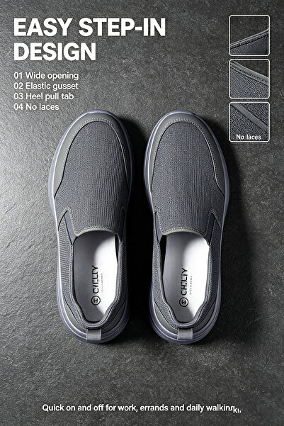 Glory One Mart Breathable Fabric Casual Walkers - Easy Pull Tab & Reinforced ...