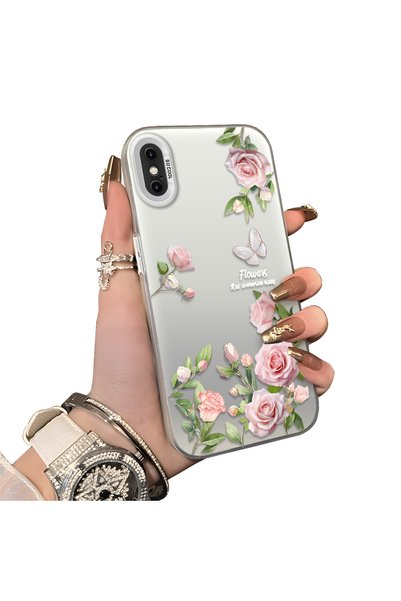 CHICASELUX حافظة أنيقة على شكل فراشة وردية اللون متوافقة مع هاتف iPhone X/XS،...
