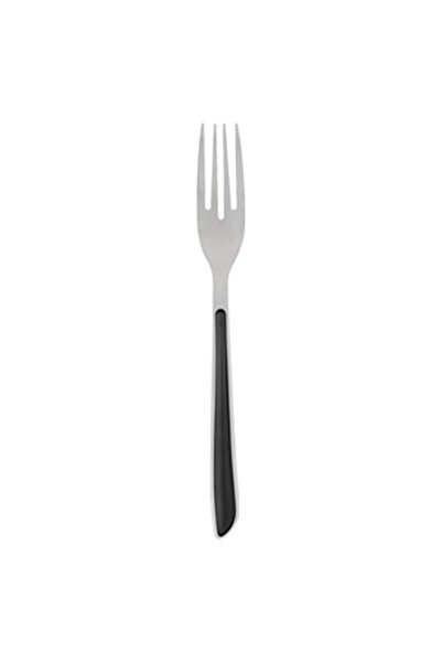 OEM Furculita Mare din Inox cu Maner Negru 21cm - Tacamuri Negre Individuale,...