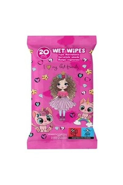 OEM Servetele Umede Girl Cute Pets - 20buc - Fete Travel, Organizare-Curatare...