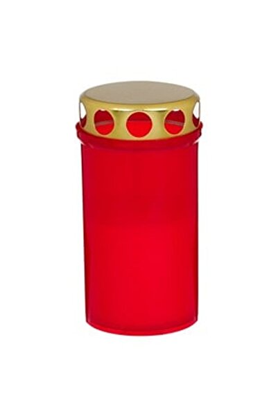 OEM Lumanare Decorativa Rosie cu Capac Ø6x11.5cm - Lumanari Decorative Simple...