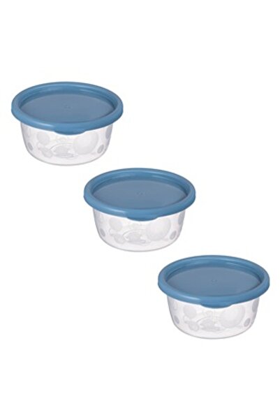 OEM Recipiente Alimente Transparente Capac Bleu 250ml - 3 buc - Bucatarie