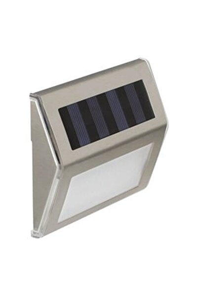 OEM Aplica Solara de Perete Argintie cu 2 LED-uri Lumina Alba 10x2.3x8.3cm