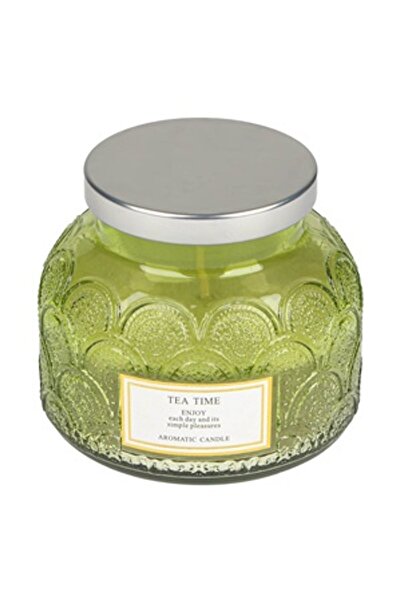 OEM Lumanare Parfumata Green Tea "Enjoy each Day" in Borcan Rotund cu Capac A...