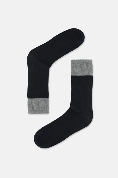SUWEN Double Cuff Soket Çorap