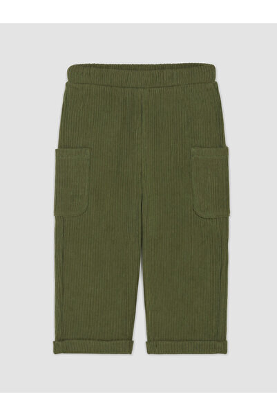 LC Waikiki Vizyon New Season Khaki Nyc Printed Cargo Pocket Baby Boy 2-Piece Set