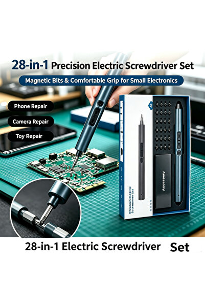 Boyue 28 In 1 Cordless Mini Precision Electric Screwdriver Kit, Rechargeable ...