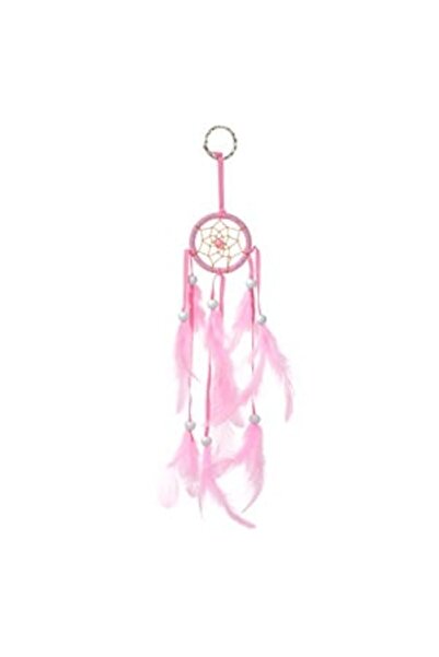 OEM Talisman Prinzator de Vise Decorativ Etnic Breloc Roz cu Pene & Margele d...