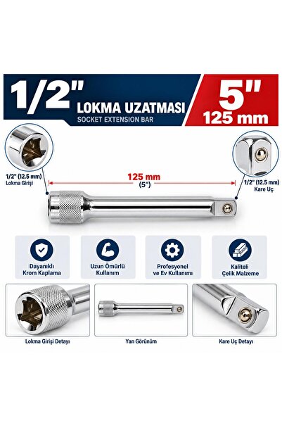 FIRAT HIRDAVAT 1/2 LOKMA UZATMA ARA KOLU 125MM