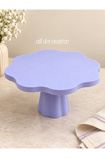 ALL DECORATİVE Dalgalı Çiçek Formlu Dekoratif Sunumluk – 3D Baskı