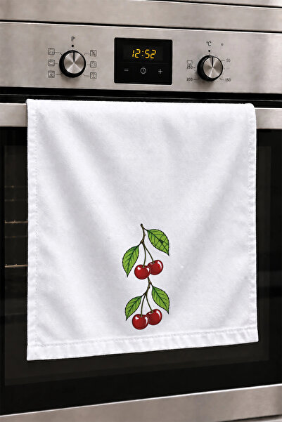 Valerine Life Hand Drying Towel 30X50Cm Cotton Absorbent Branch Cherry on the...