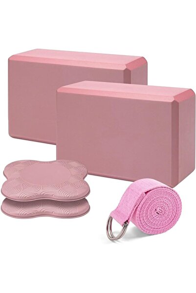 Yelajoy Yoga Blocks, 2 Pack Set with Wrist Support, Knee Pads & Strap - Non-S...