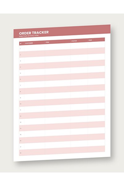 OEM Planner Monitorizare Comenzi, Tematica Blush, Nedatat, Format A4
