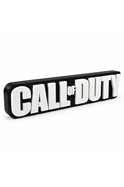 3D Baskı Call of Duty Masaüstü Dekoratif Yazı – Siyah Beyaz Oyuncu Odası Aksesuarı