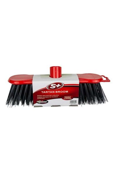 Generic S+ Tartan Broom With Handle Red 40x40x35cm