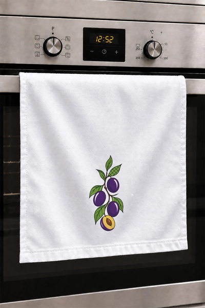 Valerine Life Hand Drying Towel 30X50Cm Cotton Absorbent Purple Plum for Kitc...