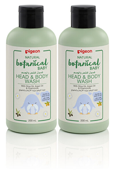 Pigeon - Natural Botanical Baby Head & Body Wash 200ml - Twin Pack
