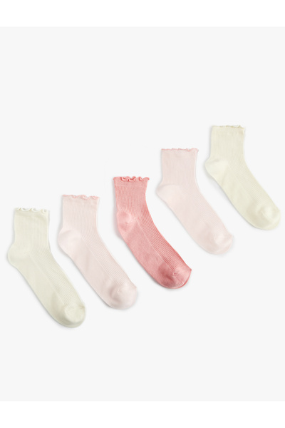 Koton 5-Piece Set of Ruffle Detail and Cotton Booties Socks