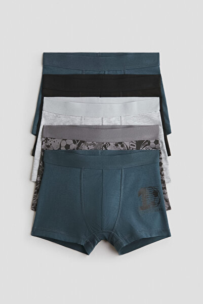 H&M 5'li Pamuklu Boxer Şort