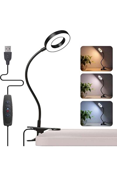 Arabest مصباح مكتب LED قابل للتثبيت، 3 أوضاع لونية و10 مستويات سطوع، دوران 36...