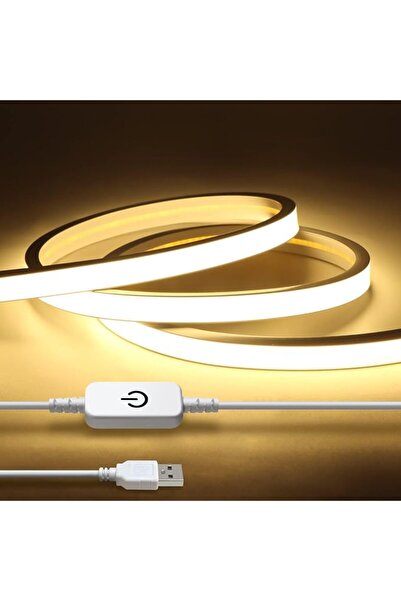 GENERAL شريط إضاءة LED بتقنية COB يعمل بـ USB 5 فولت بلون أبيض دافئ 3000 كلفن