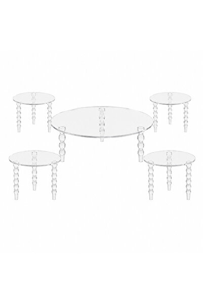 PRIME STYLE طقم شاي أكريليك أرضي 1+4