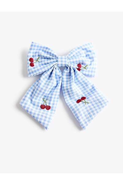 Koton Gingham Cherry Patterned Bow Detailed Buckle