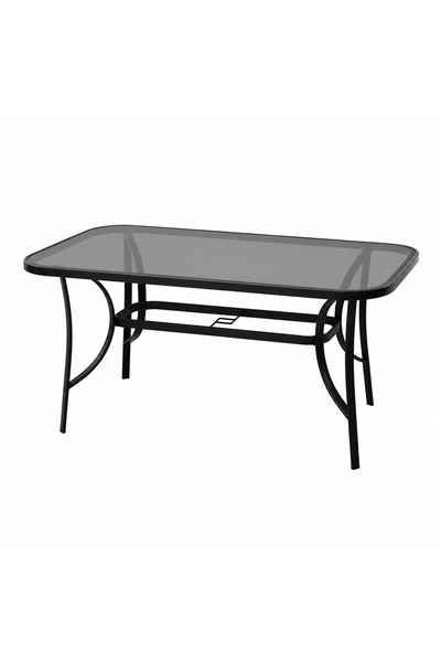 PRIME STYLE Rectangular Glass Table 150X90Cm Black