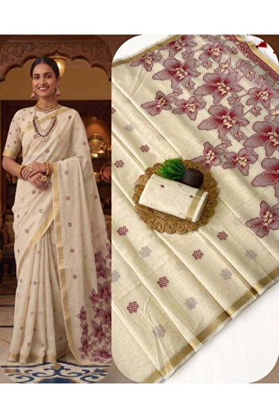 ViViRaSmi Generic Soft Silk Cotton Saree for Women with Zari Border| Fall & P...