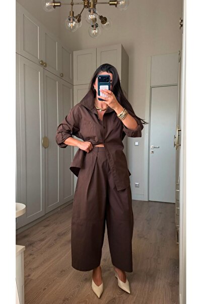 Bade Butik Coffee Buttoned Bagi Set