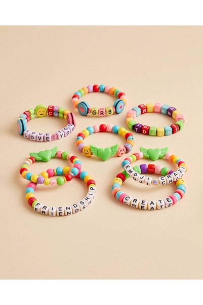 REDTAG Assorted DIY Message Bracelet Bead Kit For Girls
