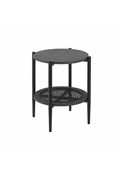 PRIME STYLE Single Service Table Wood Dark Gray