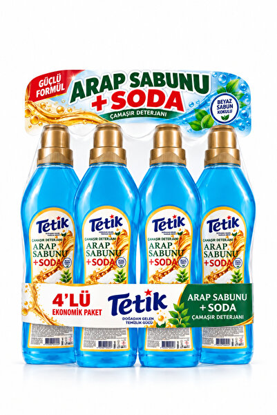 Tetik SIVI ÇAMAŞIR DETERJANI ARAP SABUNU VE SODA ETKİLİ 1000 ML x 4 ADET