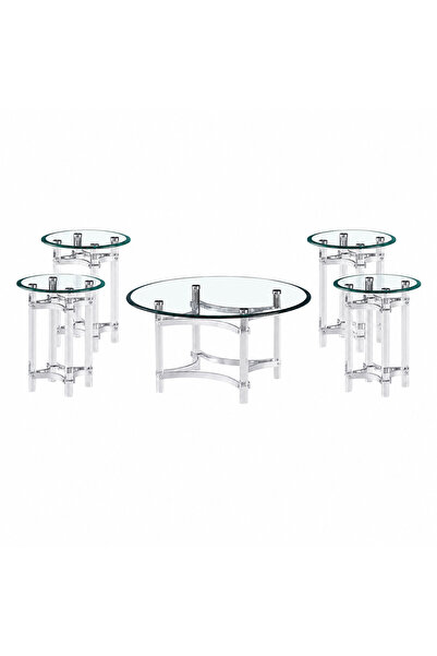 PRIME STYLE Acrylic Glass Set 4+1 Silver