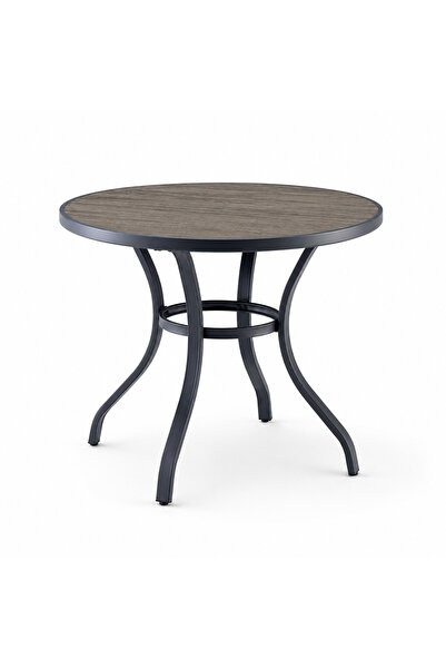 PRIME STYLE 90X90 cm Round Coffee Table Dark Gray Coffee Table Tables