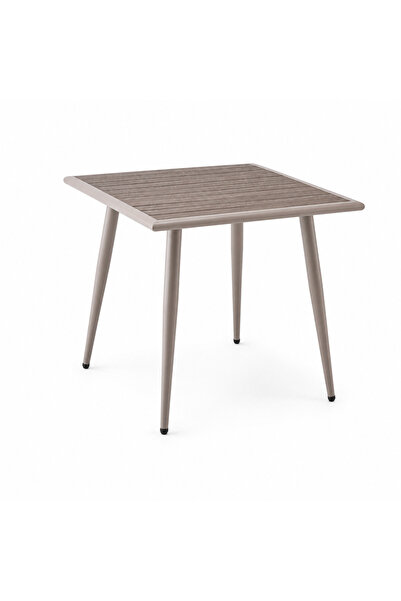 PRIME STYLE طاولة مقهى مربعة مقاس 80 × 80 سم باللون البني