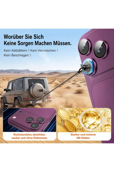 WANNA PROTECT iPhone 17 Pro Max / 18 Pro Max Compatible Camera Lens Protector with Metal Frame Ar+Af Full Coverage Protective Glass