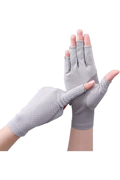 KUAZIVI Women Sunblock Fingerless Gloves Non-slip UV Protection Driving Glove...