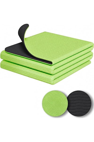 ANGJU Foldable Yoga Mat for Travel Folding Yoga Mat 6mm Thick, Non-Slip TPE E...