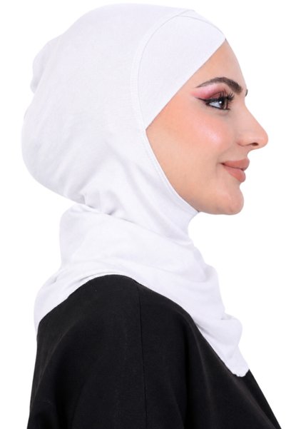 Modish Group Cross Front Design Women's Sport Ready Turban Stretchy One Piece Headscarf White