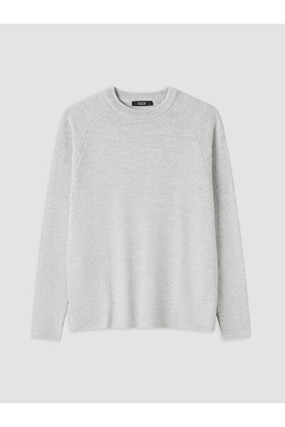 LC Waikiki Xside Gray Crew Neck Men's Knitwear Sweater